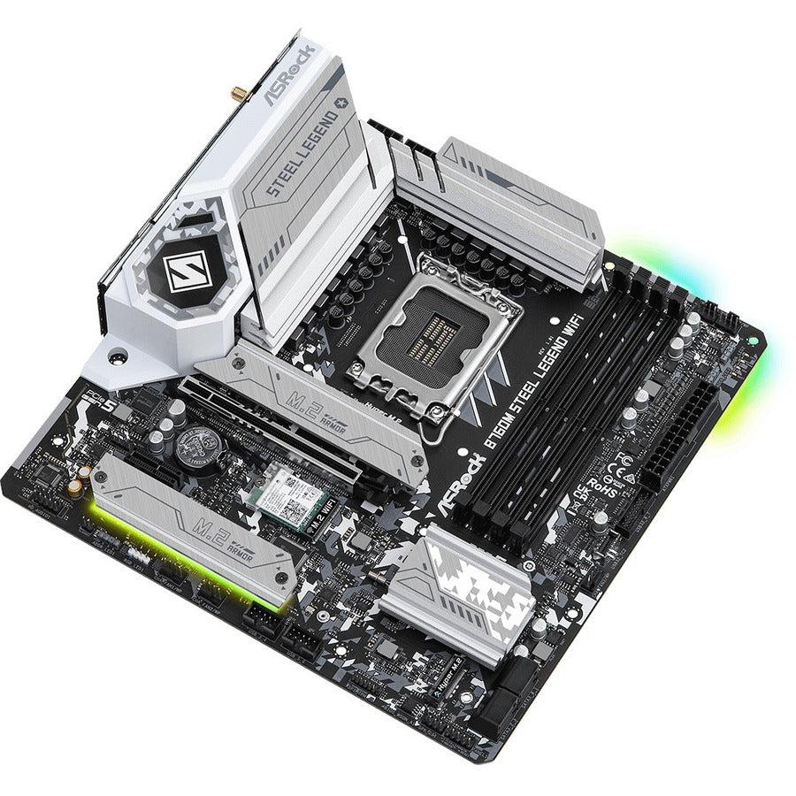 ASRock B760M Steel Legend WiFi Gaming Desktop Motherboard - Intel B760 Chipset - Socket LGA-1700 - Micro ATX