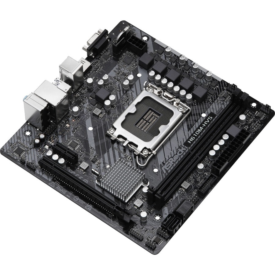 ASRock H610M-HVS Desktop Motherboard - Intel H610 Chipset - Socket LGA-1700 - Micro ATX