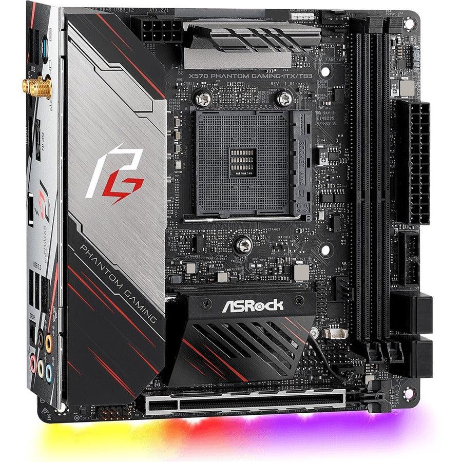 ASRock X570 PHANTOM GAMING-ITX/TB3 Desktop Motherboard - AMD X570 Chipset - Socket AM4 - Mini ITX