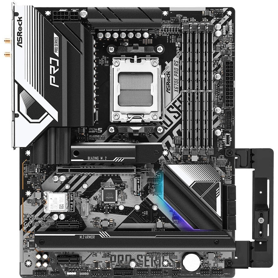 ASRock X670E PRO RS Gaming Desktop Motherboard - AMD X670 Chipset - Socket AM5 - ATX