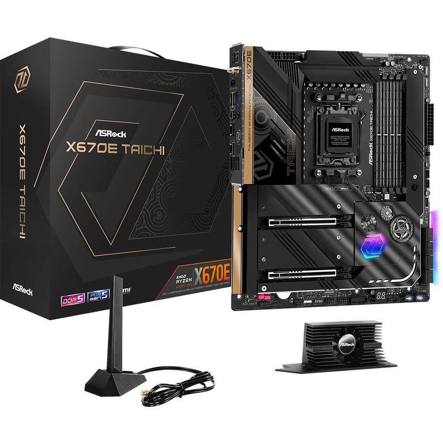 ASRock X670E TAICHI Gaming Desktop Motherboard - AMD X670 Chipset - Socket AM5 - Extended ATX