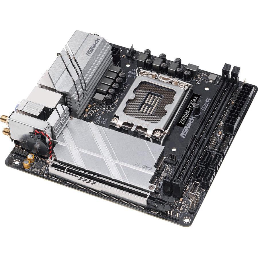 ASRock Z690M-ITX/ax Desktop Motherboard - Intel Z690 Chipset - Socket LGA-1700 - Intel Optane Memory Ready - Mini ITX