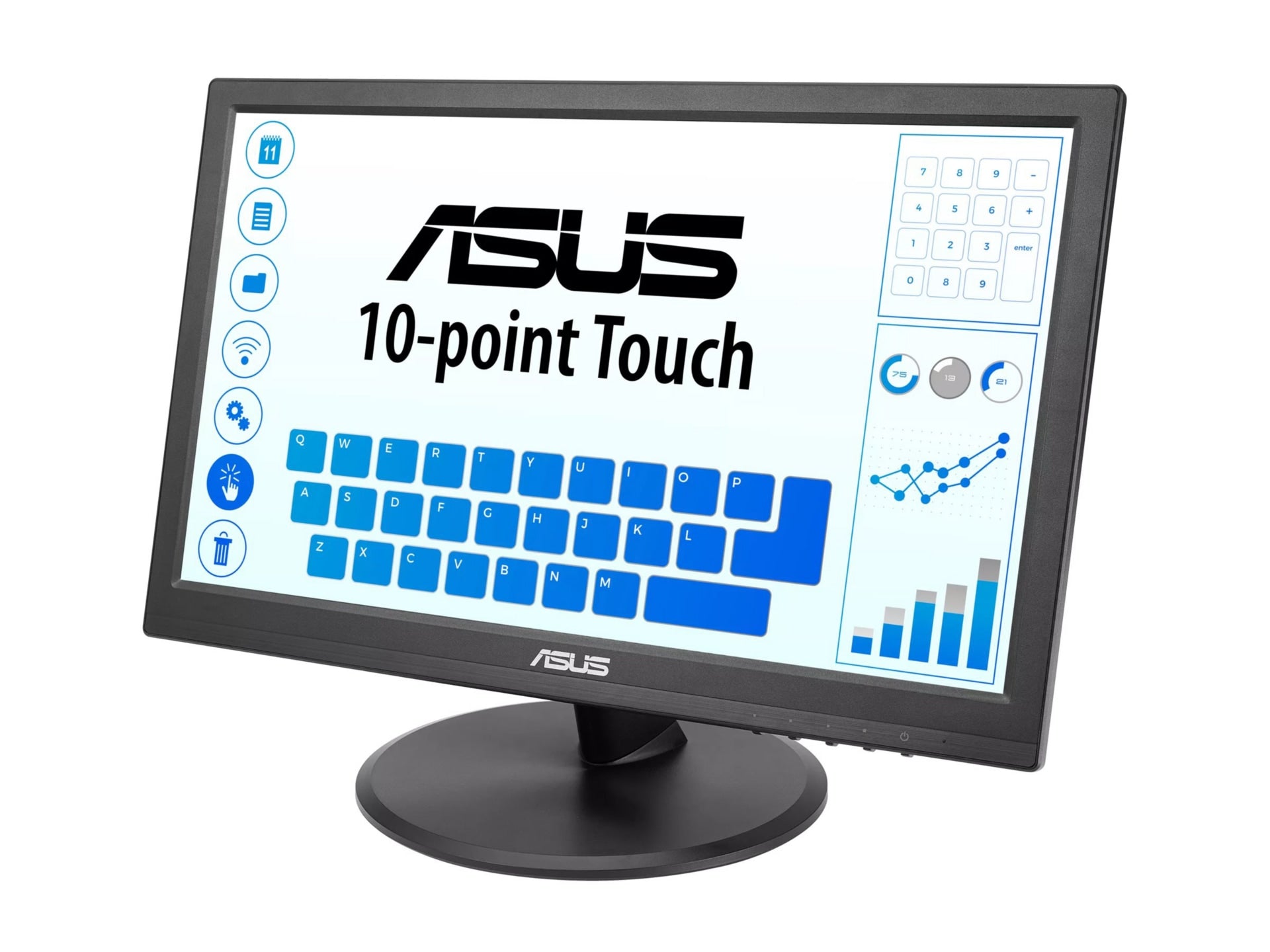 ASUS 15.6" Full HD Touch Monitor VT169HE – 10-Point Multi-Touch, VESA Mountable