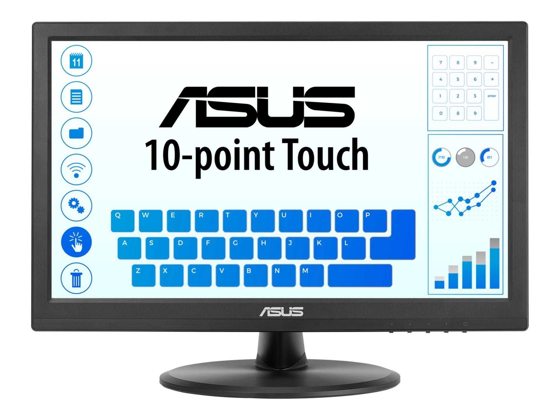 ASUS 15.6" Full HD Touch Monitor VT169HE – 10-Point Multi-Touch, VESA Mountable