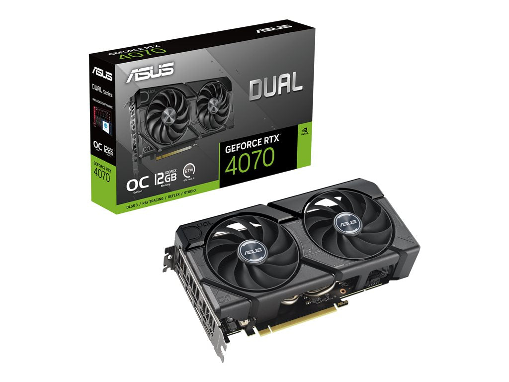 ASUS Dual GeForce RTX 4070 EVO 12GB - OC Edition - graphics card - GeForce RTX 4070 - 12 GB GDDR6X - PCIe 4.0 - HDMI, 3