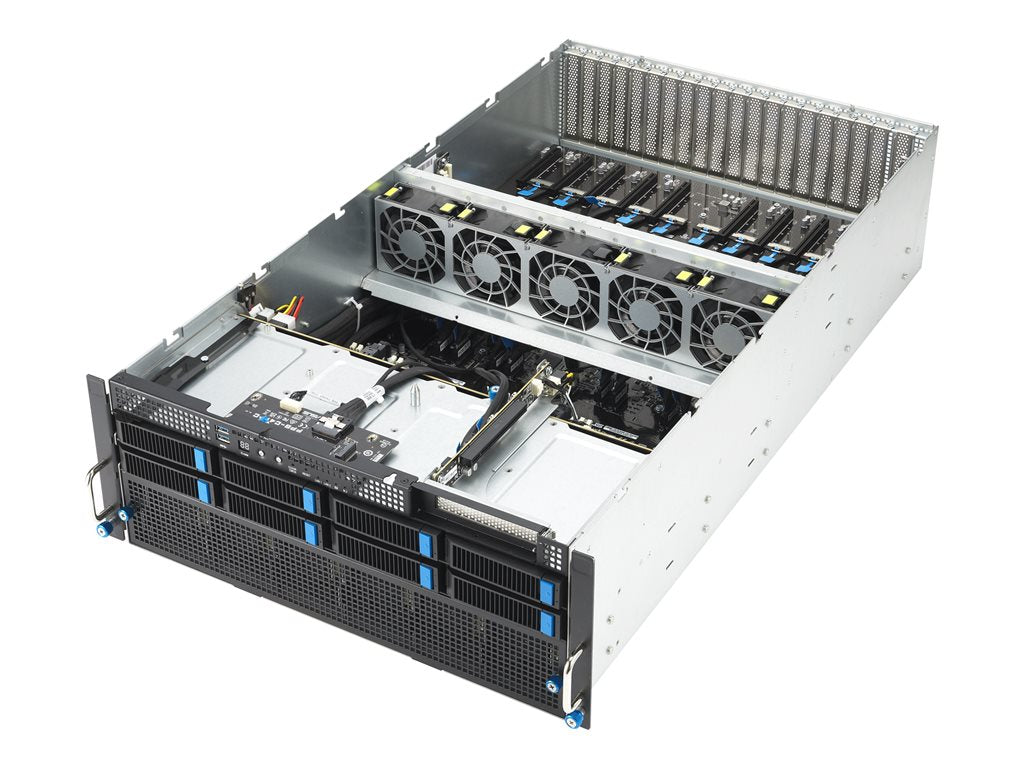ASUS ESC8000-E11-3W10G - Server - rack-mountable 4U - 2-way - 2 x Xeon Silver 4410Y / up to 3.9 GHz - RAM 64 GB - SATA/PCI Express