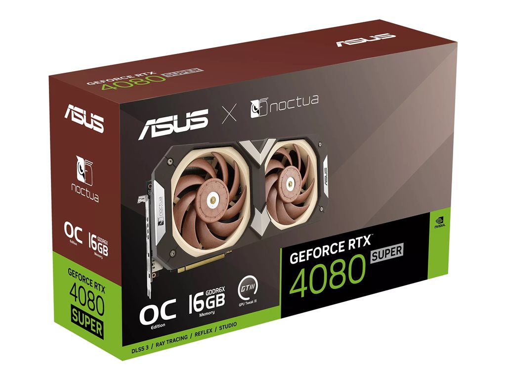 ASUS GeForce RTX 4080 SUPER 16GB Noctua - OC Edition - graphics card - NVIDIA GeForce RTX 4080 SUPER - 16 GB GDDR6X -