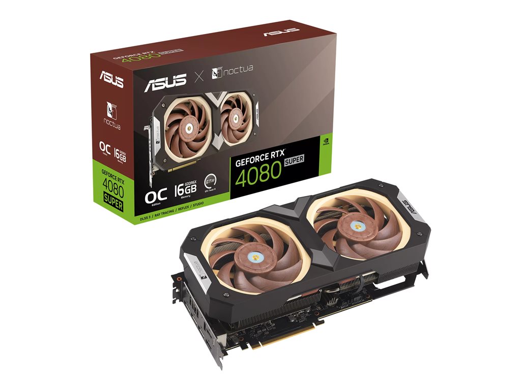 ASUS GeForce RTX 4080 SUPER 16GB Noctua - OC Edition - graphics card - NVIDIA GeForce RTX 4080 SUPER - 16 GB GDDR6X -
