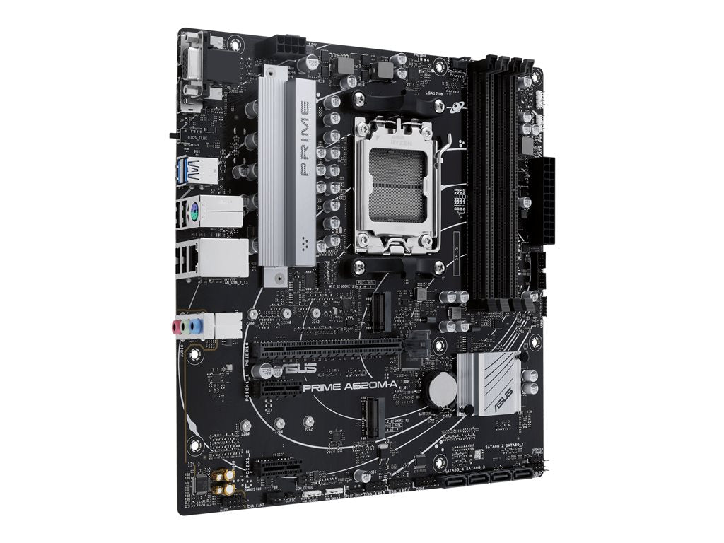 ASUS PRIME A620M-A-CSM - Motherboard - micro ATX - Socket AM5 - AMD A620 Chipset - USB 3.2 Gen 1, USB 3.2 Gen 2, USB-C