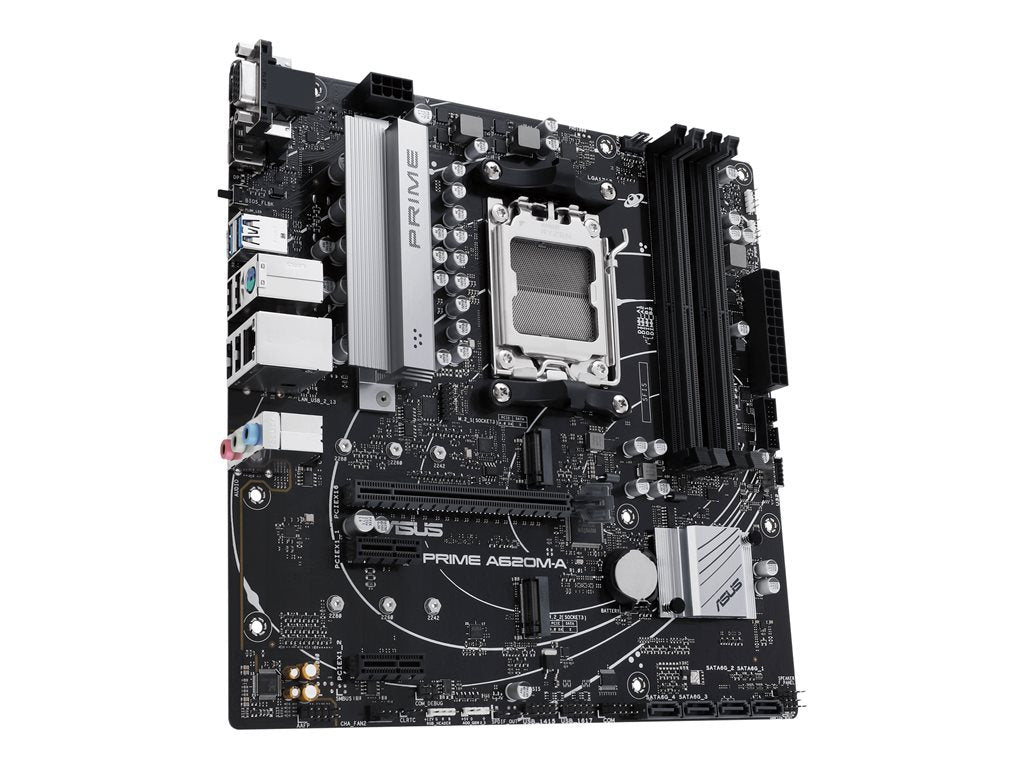 ASUS PRIME A620M-A-CSM - Motherboard - micro ATX - Socket AM5 - AMD A620 Chipset - USB 3.2 Gen 1, USB 3.2 Gen 2, USB-C