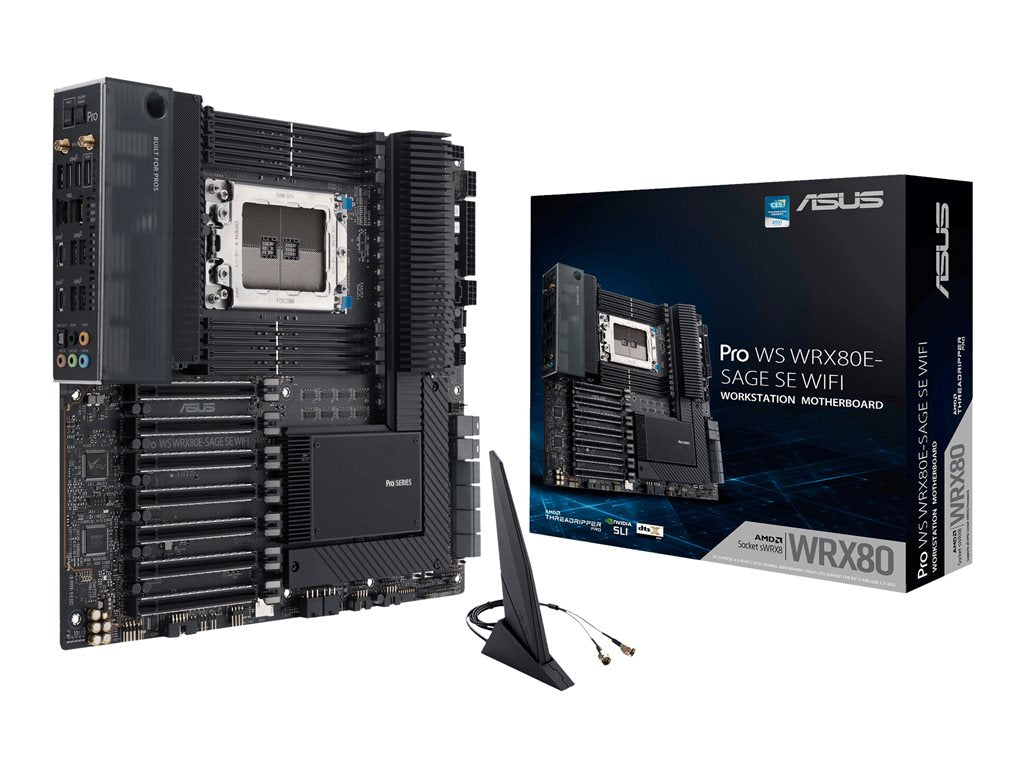 ASUS Pro WS WRX80E-SAGE SE WIFI - Motherboard - extended ATX - Socket sWRX8 - AMD WRX80 Chipset - USB-C Gen2, USB 3.2