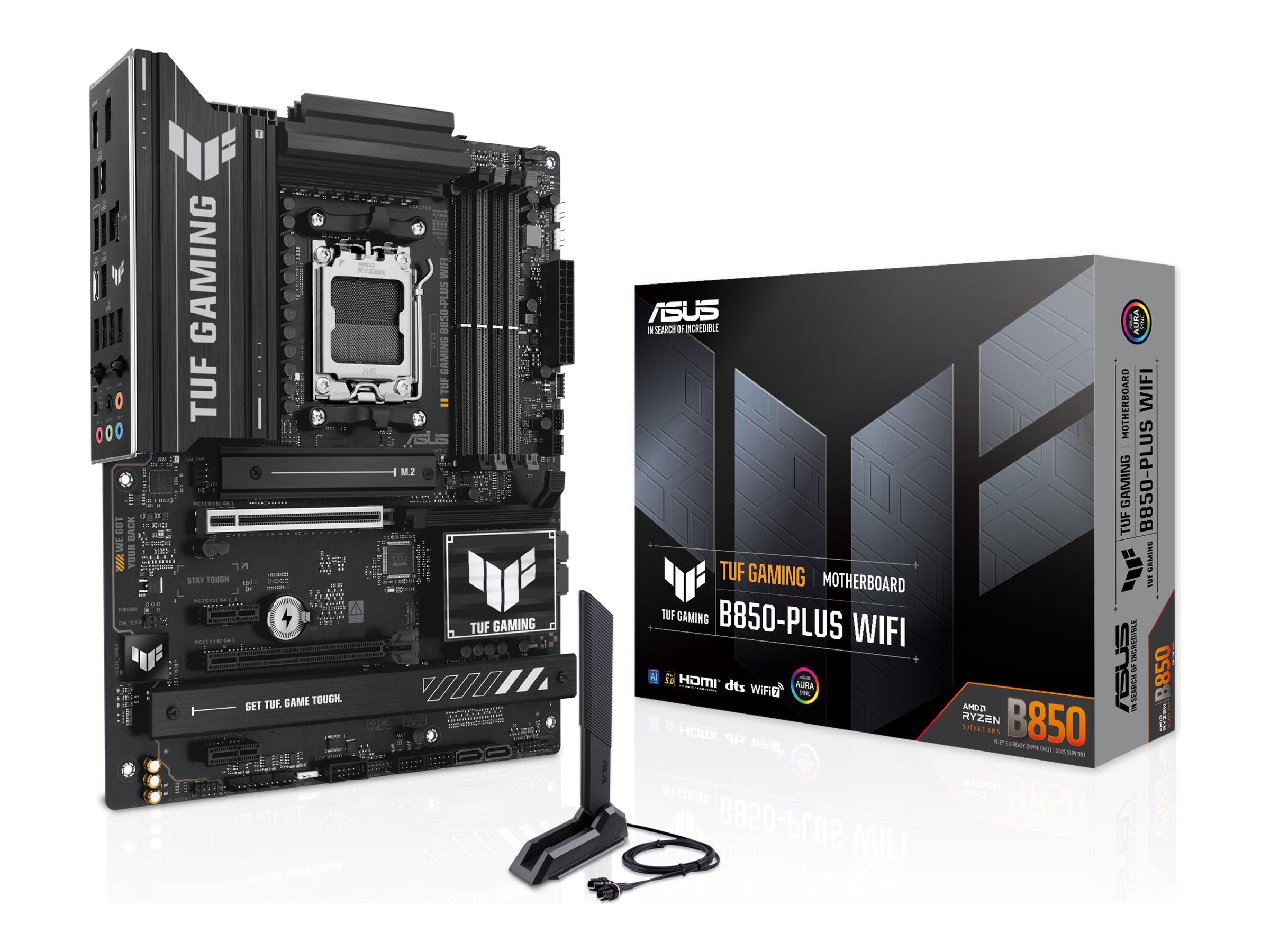 ASUS TUF GAMING B850-PLUS WIFI - Motherboard - ATX - Socket AM5 - AMD B850 Chipset - USB-C 3.2 Gen2, USB 3.2 Gen 1, USB