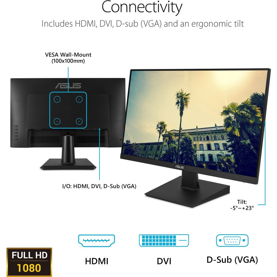 ASUS VA24EHE - 24 Inch Full HD Eye Care Monitor with IPS Panel