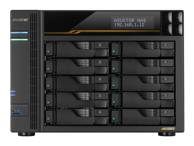 ASUSTOR Lockerstor 10 Gen3 AS6810T 10-Bay NAS with Ryzen CPU for Business