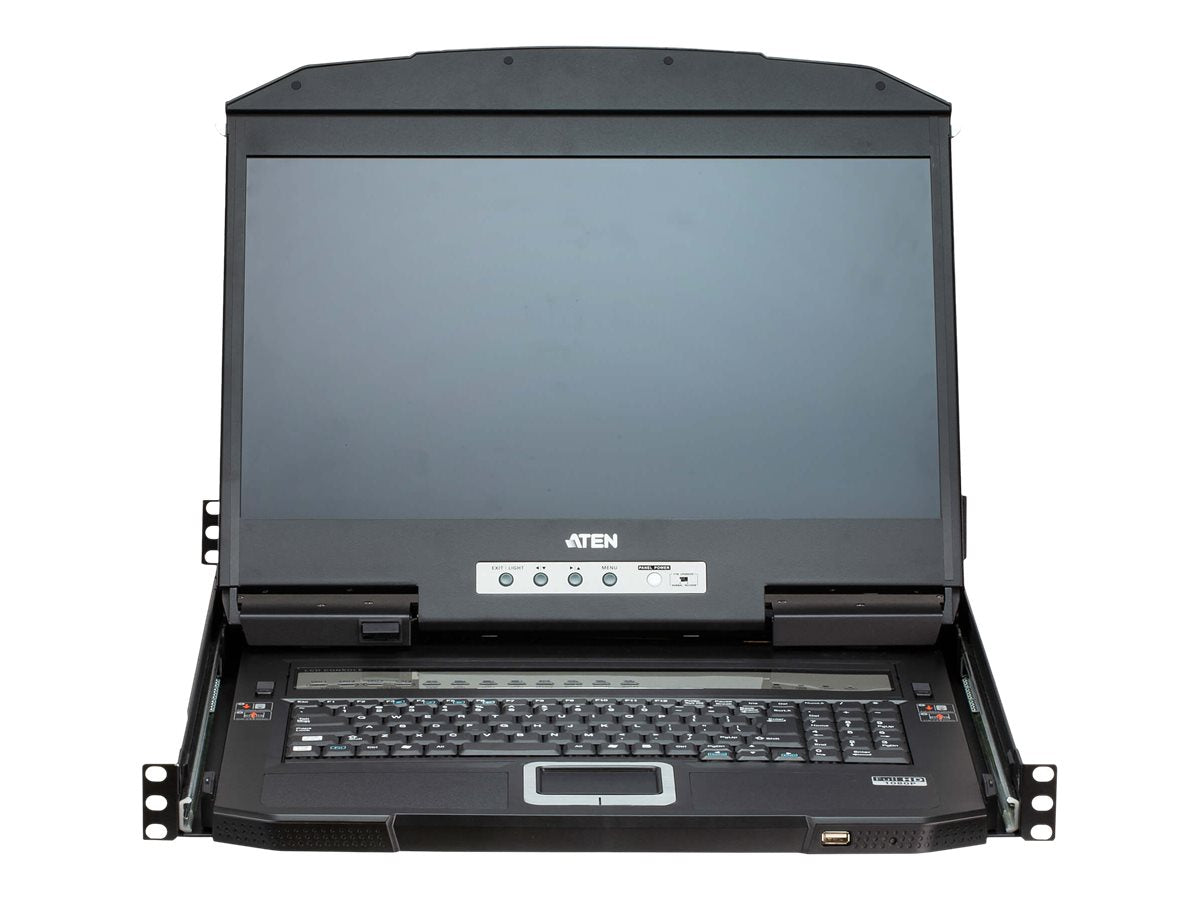 ATEN CL3884NW - KVM console with KVM switch - 4 ports - USB - 18.5 - rack-mountable - 1920 x 1080 Full HD (1080p) @ 60 Hz - 350