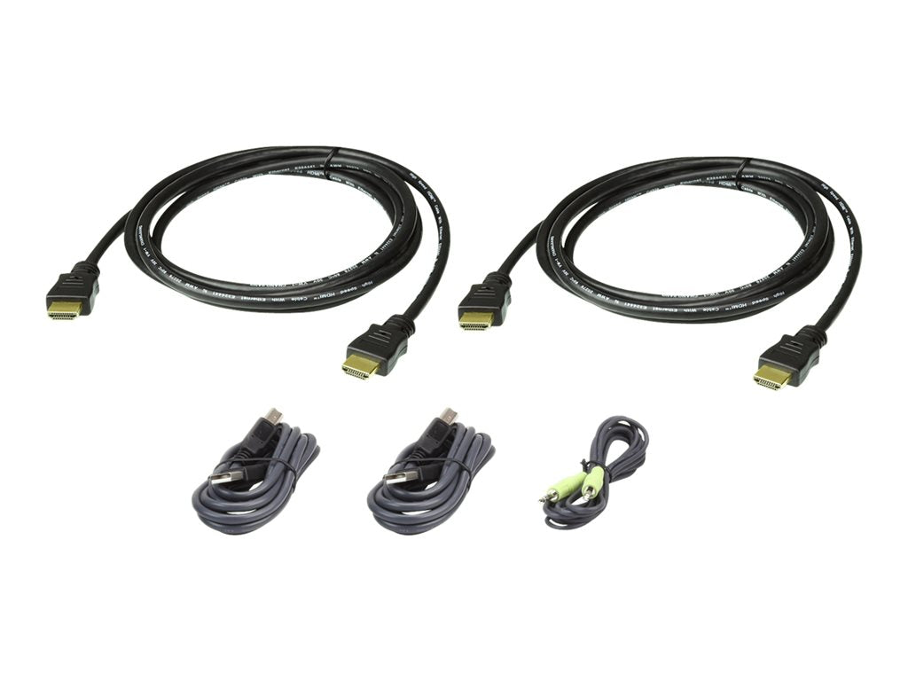 ATEN - Keyboard / video / mouse (KVM) cable kit - TAA Compliant - for ATEN CS1142H4C, CS1144H4C 2L7D02UHX5