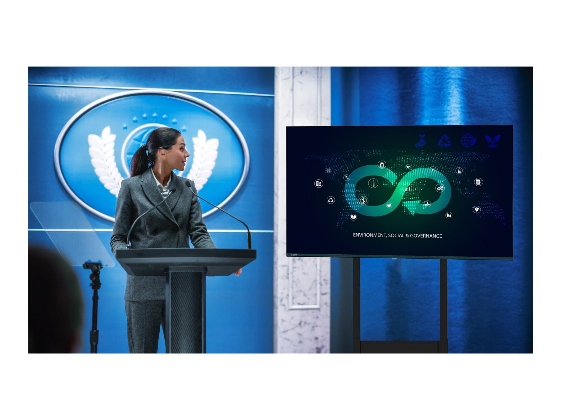 AVK-7510 AVOCOR 75" UHD LED Display 7ms Response for Professionals