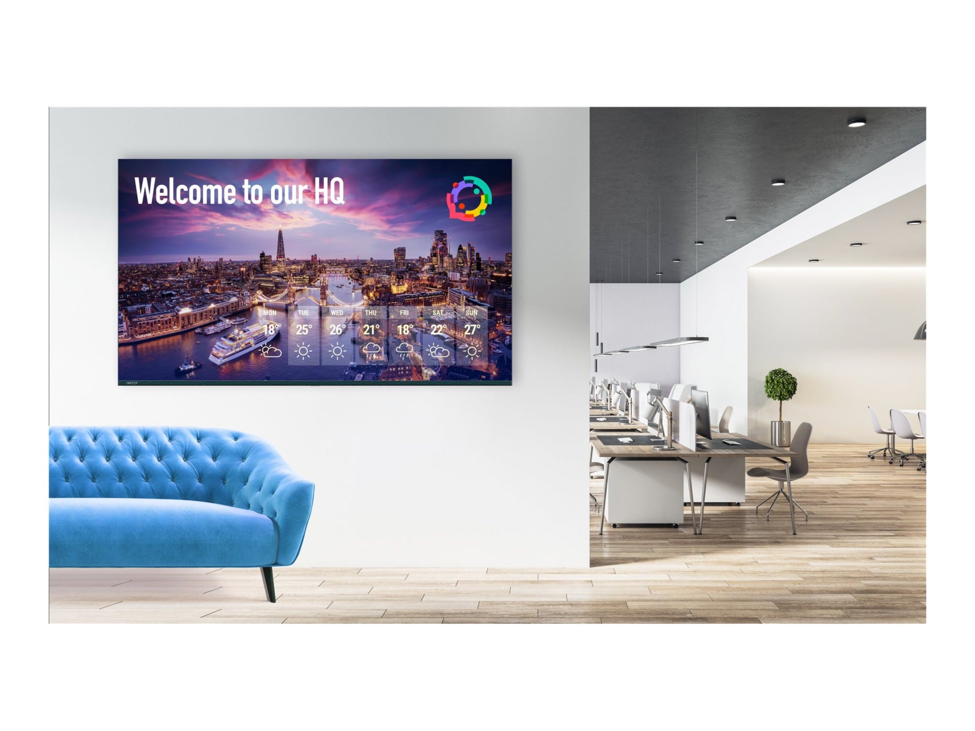 AVK-7510 AVOCOR 75" UHD LED Display 7ms Response for Professionals