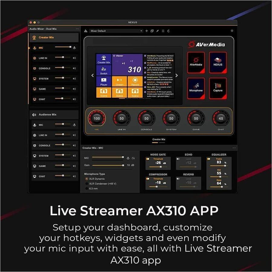 AVerMedia Live Streamer AX310 Creator's Control Center