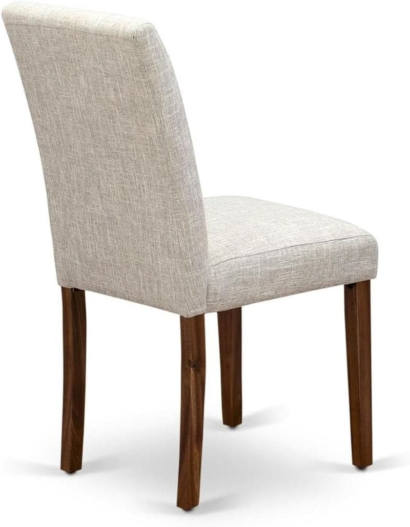 Abbott Classic Parson Dining Chairs Doeskin Linen Fabric Set Of 2