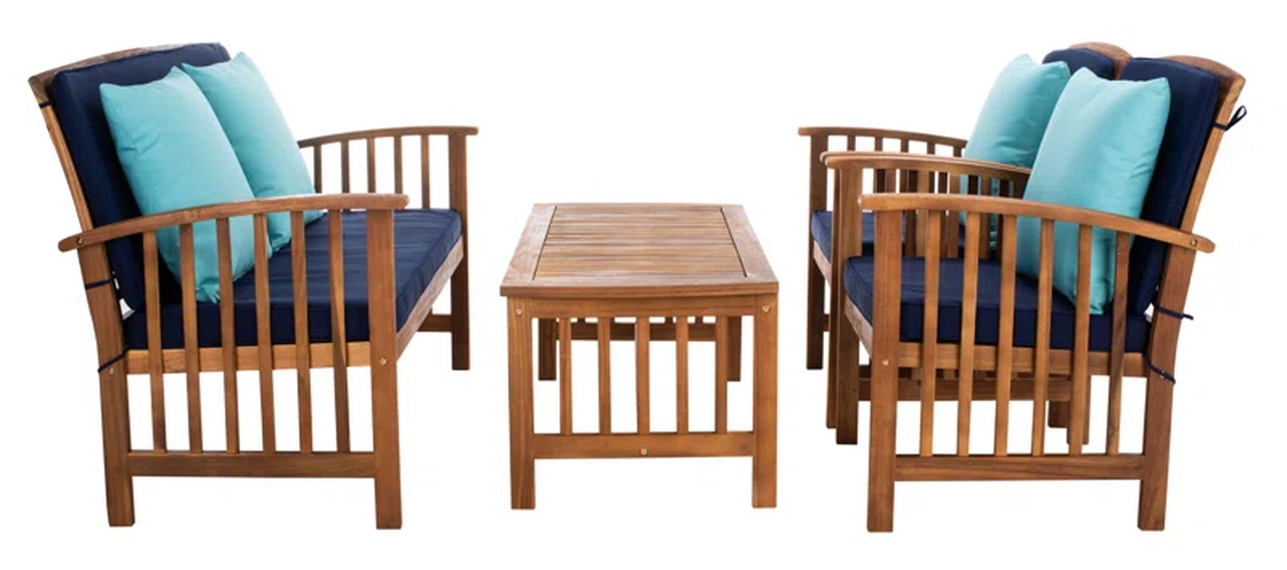 Acacia 4 Person Patio Conversation Set With Cushions