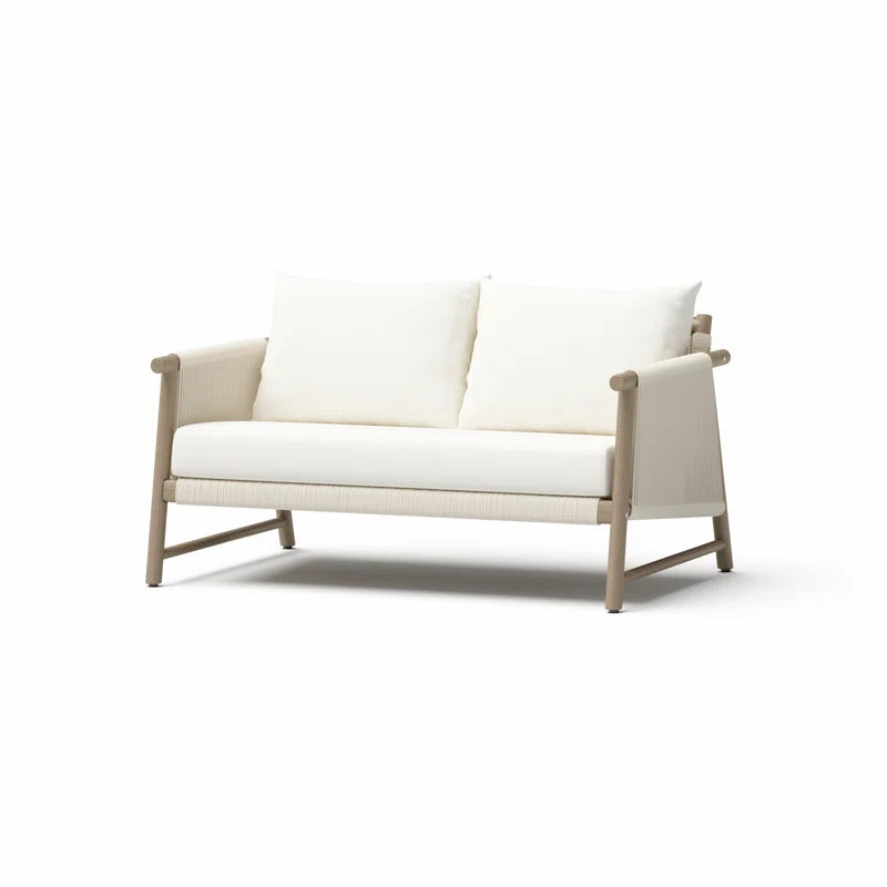 Acacia Outdoor 4-Piece Sofa Set With Cushions Tabletop