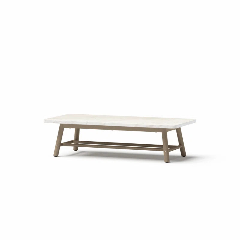 Acacia Outdoor 4-Piece Sofa Set With Cushions Tabletop