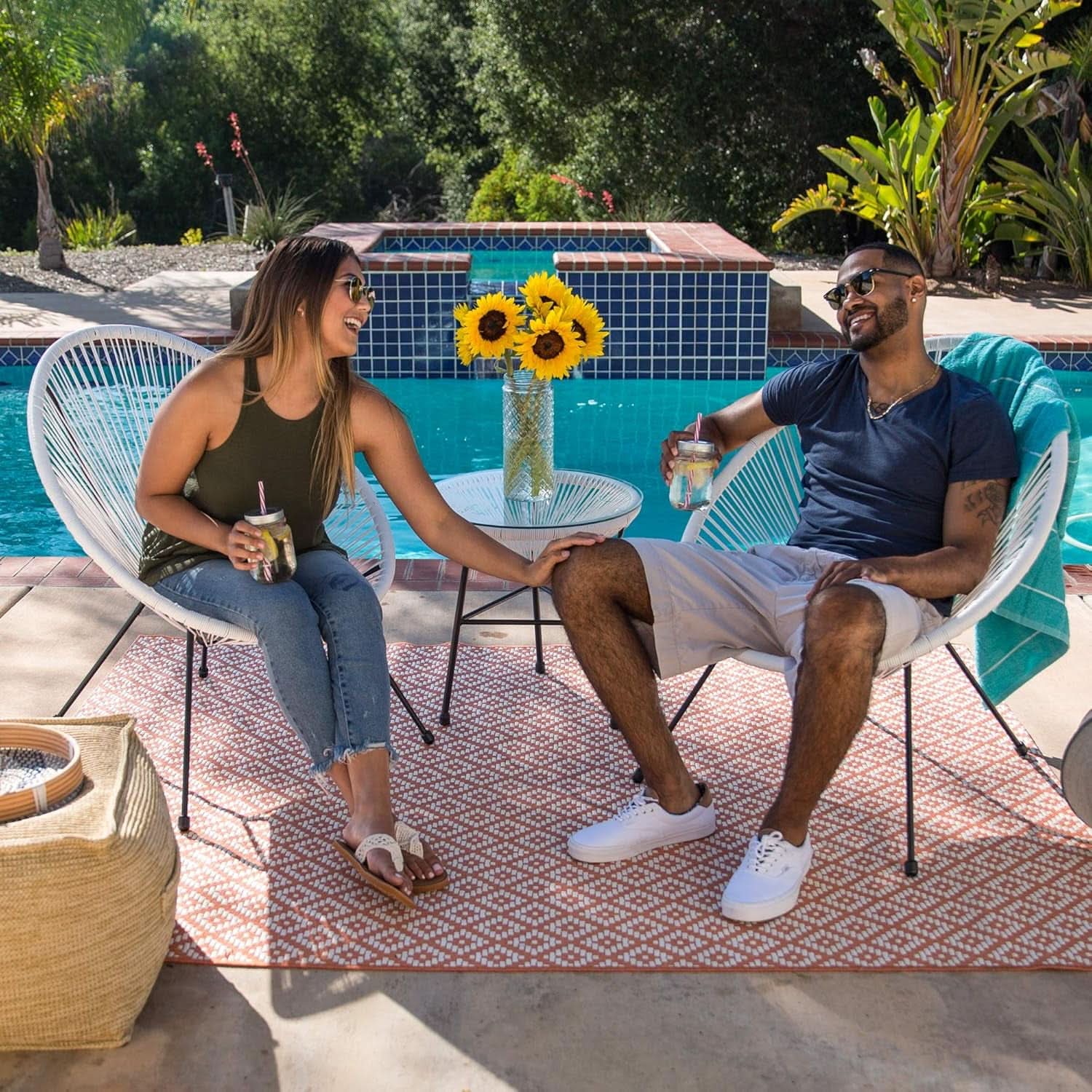 Acapulco White All-Weather Outdoor 3-Piece Patio Set