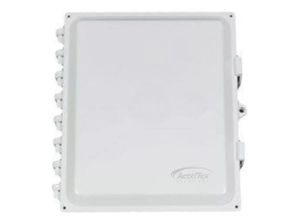 AccelTex Solutions - Network device enclosure - 14x12x6, polycarbonate, with solid door, latch lock and cord grip - indoor, outdoor ATS-00271