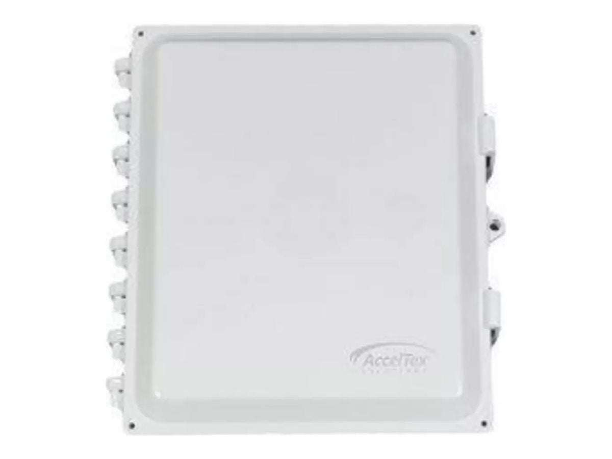 AccelTex Solutions - Network device enclosure - 14x12x6, polycarbonate, with solid door, latch lock and cord grip - indoor, outdoor ATS-00271