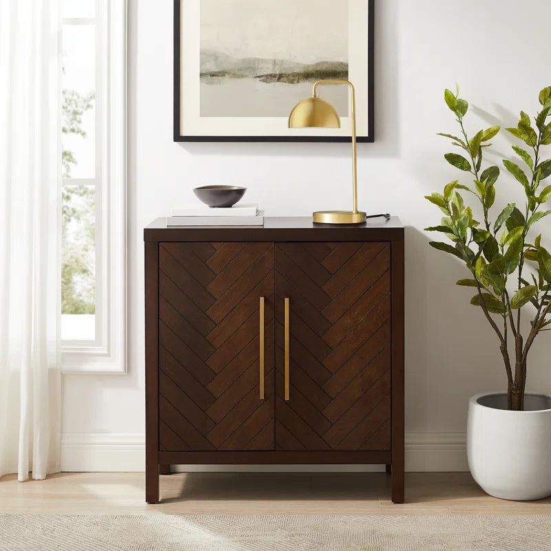 Accent Cabinet With Adjustable Shelves And Cable Grommets