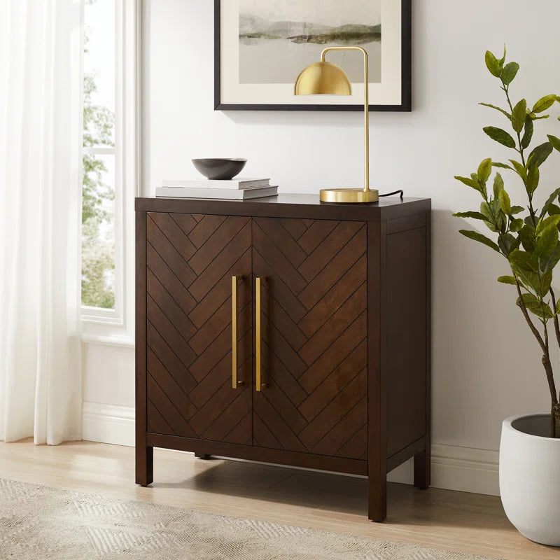 Accent Cabinet With Adjustable Shelves And Cable Grommets