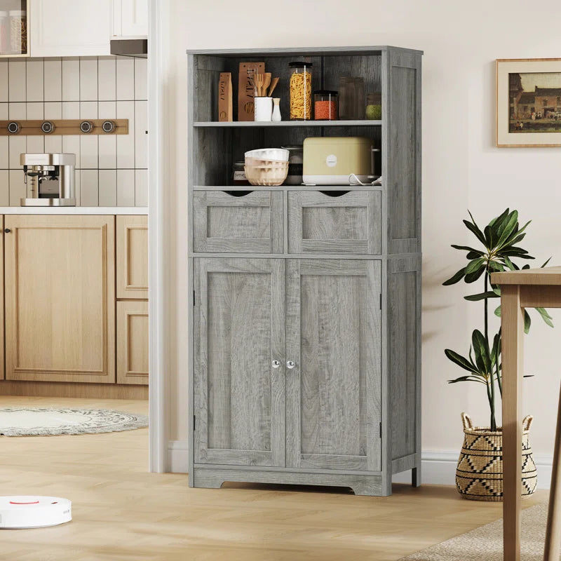 Accent Rattan Bathroom Storage Cabinet With Two Drawers 49 Inch
