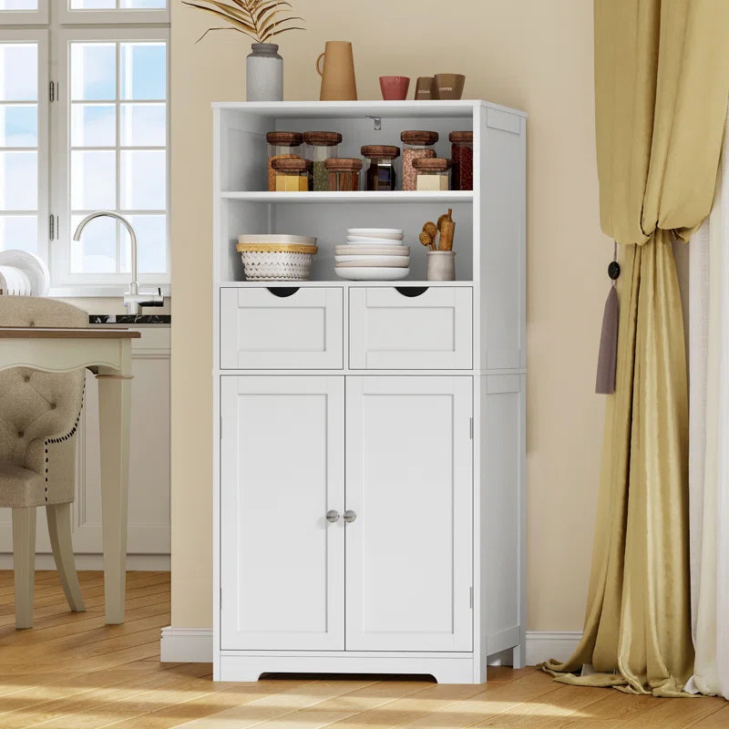 Accent Rattan Bathroom Storage Cabinet With Two Drawers 49 Inch
