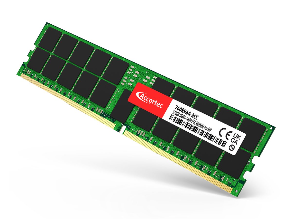 Accortec 128GB DDR5-5600 ECC RDIMM Server Memory for HP 760R9AA-ACC