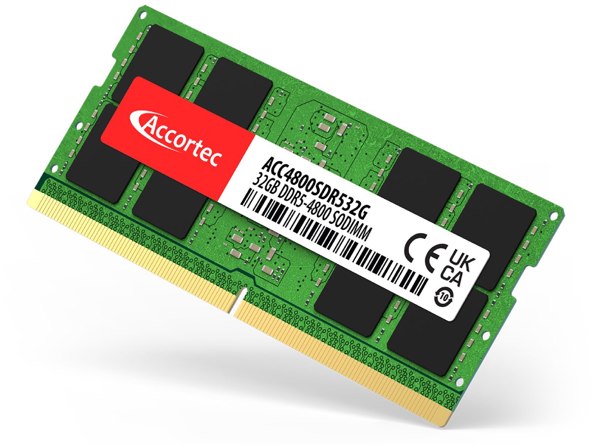 Accortec 32GB DDR5-4800MHz Non-ECC SODIMM High-Performance RAM for Laptops