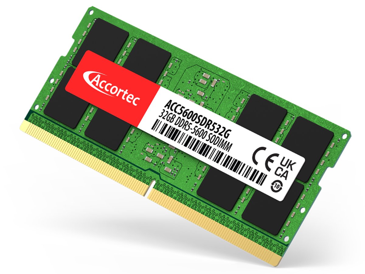 Accortec 32GB DDR5-5600MHz Non-ECC SODIMM Memory for Laptops