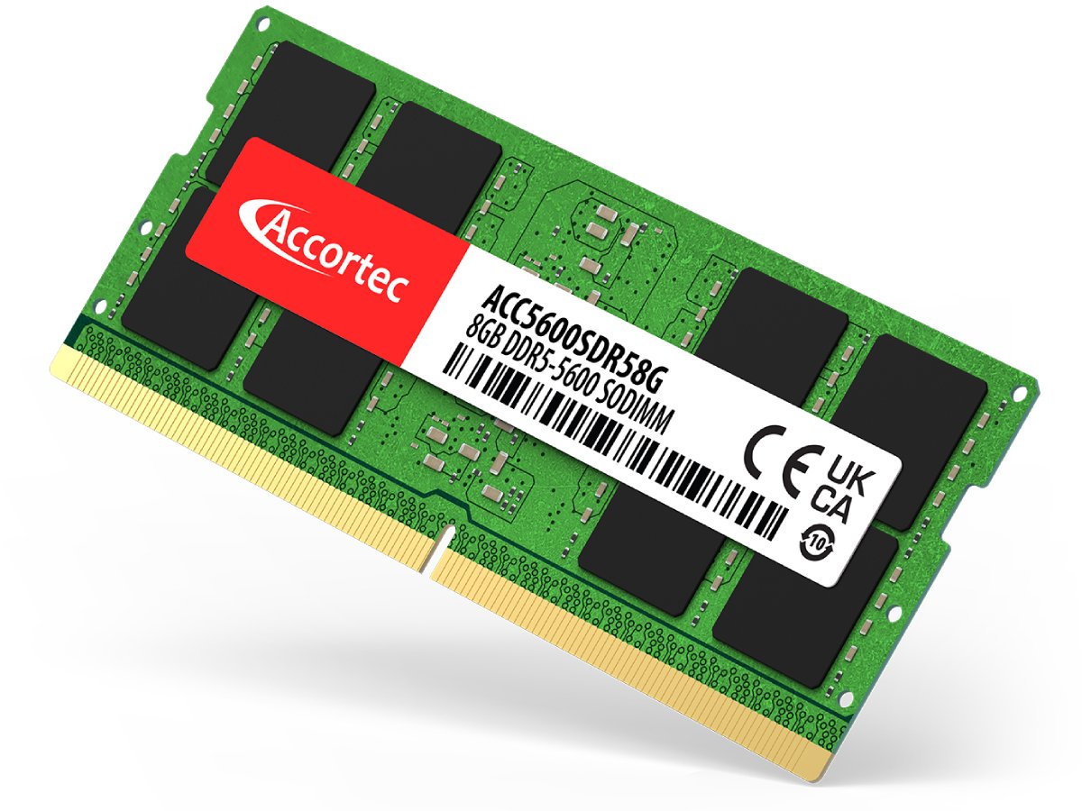 Accortec 8GB DDR5-5600MHz Non-ECC SODIMM Memory for Laptops