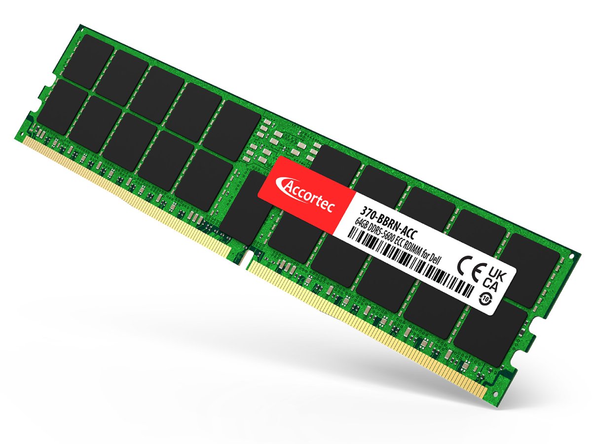 Accortec Dell 370-BBRN 64GB DDR5-5600 ECC RDIMM TAA Compliant Server Memory