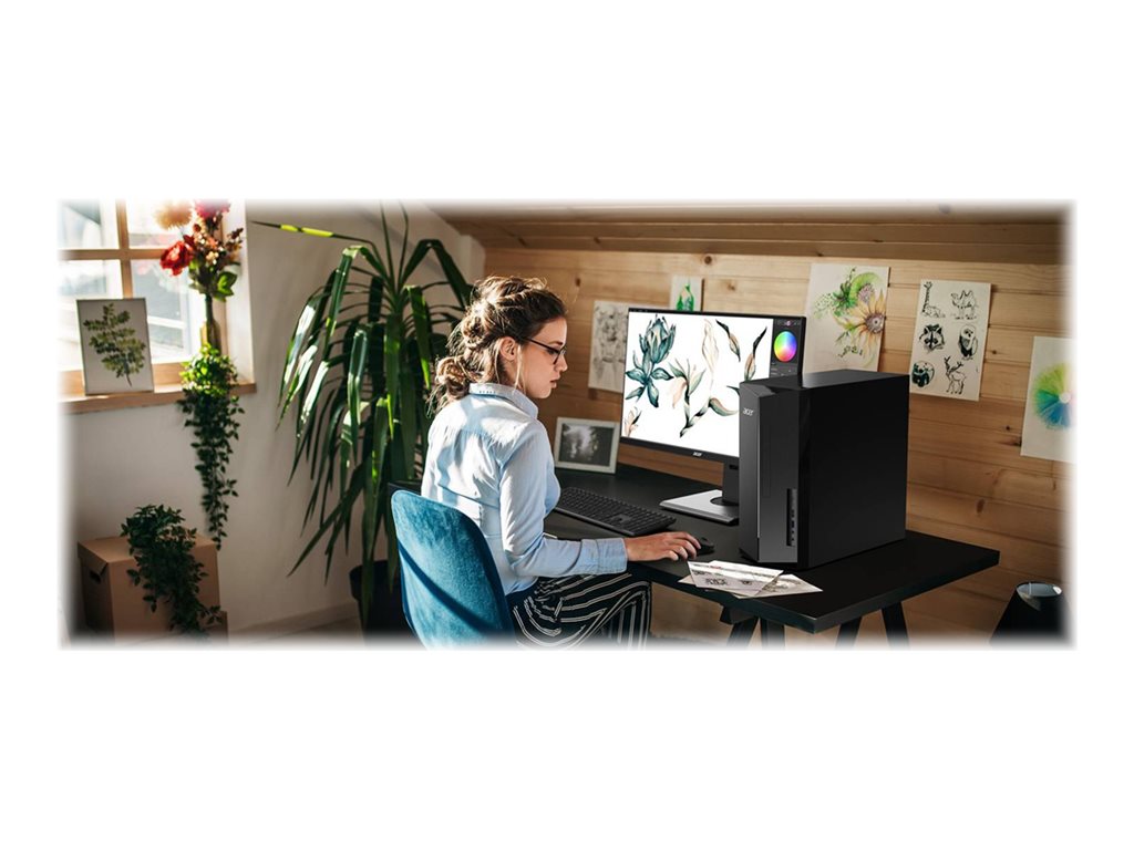 Acer Aspire TC-1760 - Tower Core i5 12400 / up to 4.4 GHz - RAM 16 GB - SSD 512 GB - DVD SuperMulti - UHD Graphics 730 -