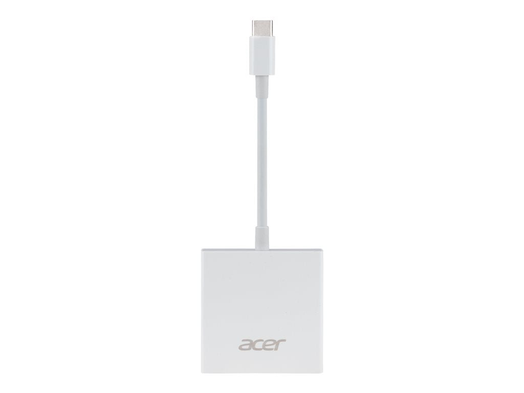 Acer - External video adapter - USB-C - HDMI, VGA - white - bulk