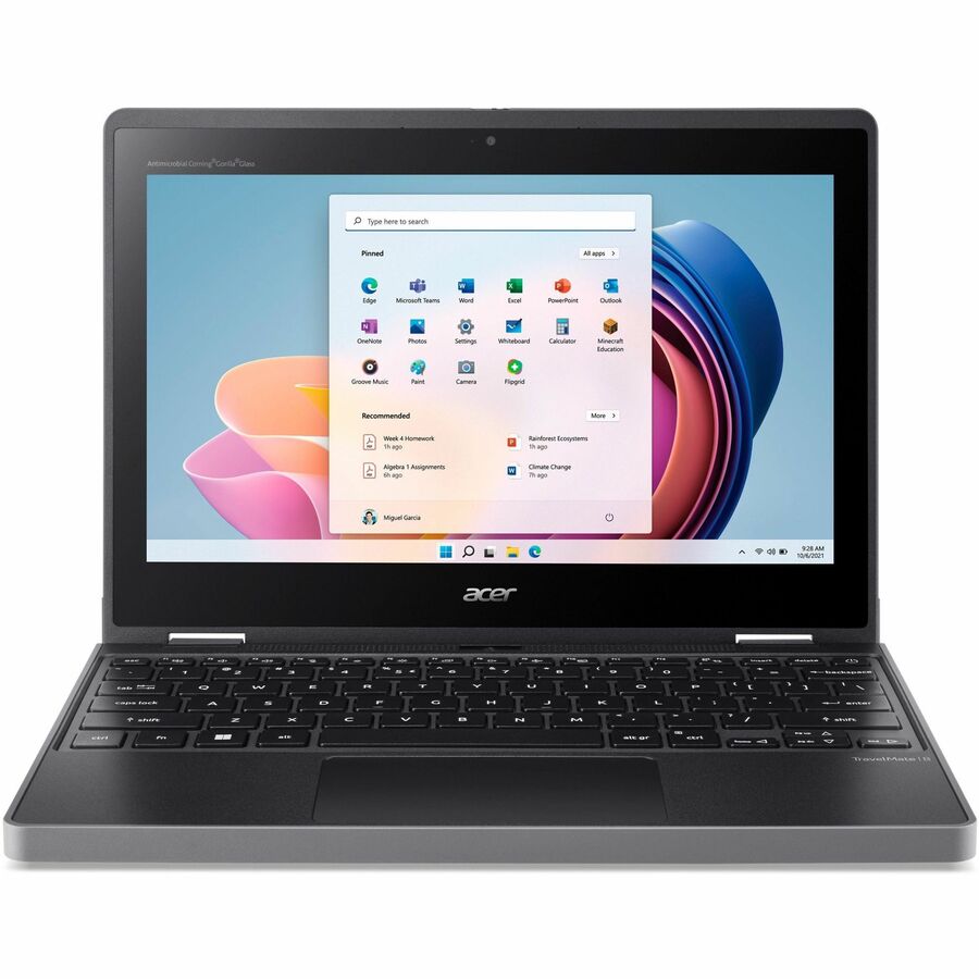 Acer TravelMate Spin B3 B311R-33 TMB311R-33-C872 11.6" Touchscreen Convertible 2 in 1 Notebook - WXGA - 1366 x 768 - Intel N100 Quad-core (4 Core) - 8 GB Total RAM - 128 GB SSD - Black