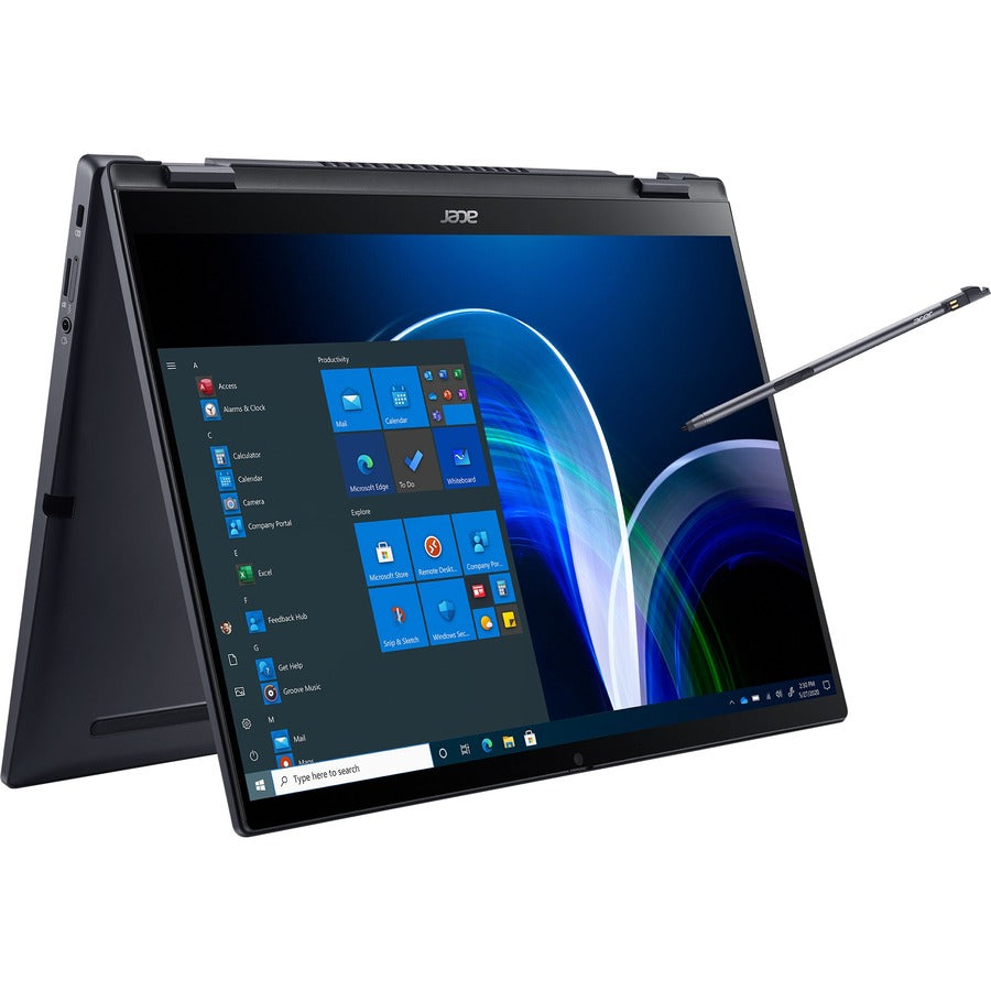 Acer TravelMate Spin P6 P614RN-52 TMP614RN-52-77DL 14 Touchscreen Convertible 2 in 1 Notebook - WUXGA - Intel Core i7 11th Gen i7-1165G7 - 16 GB - 512 GB SSD - English Keyboard - Galaxy Black" NX.VT1AA.004