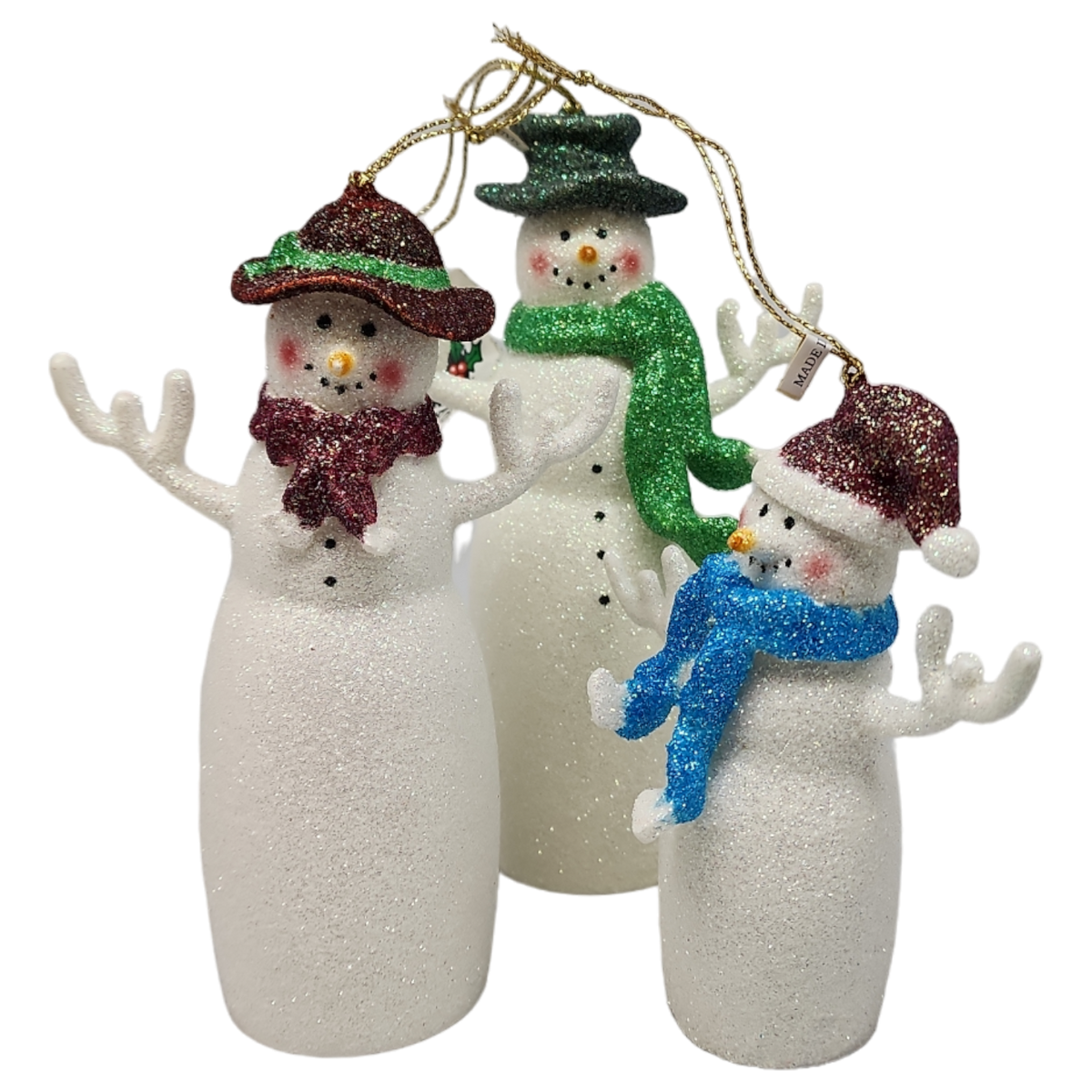 Acrylic Snow Family Ornament - Set of 3