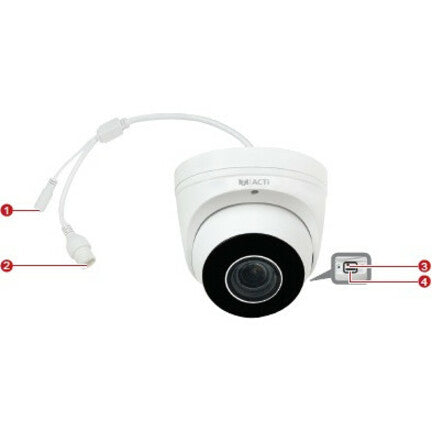 Acti Z82 4 Megapixel Outdoor Ir Network Dome Camera, 2.7-12Mm Lens