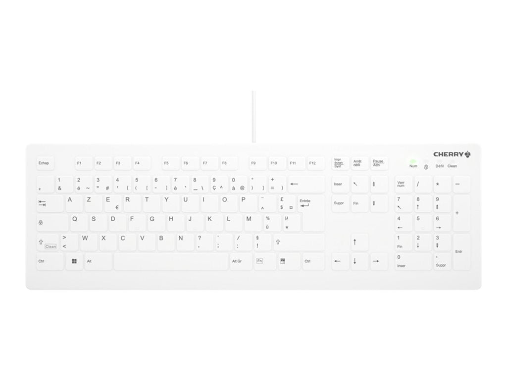 Active Key AK-C8112 - Keyboard - medical - 100% - full size - washable - USB - AZERTY - French - key switch: CHERRY SX - white AK-C8112-US-W/FR