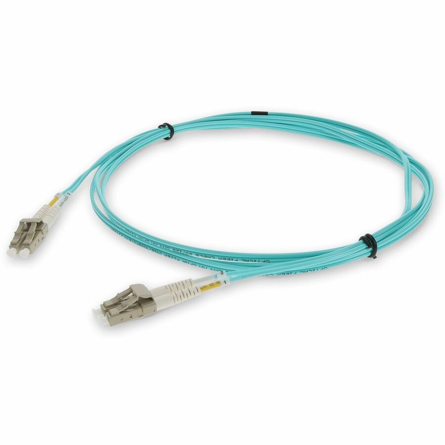 AddOn 0.3m LC (Male) to LC (Male) Aqua OM3 Duplex Fiber OFNR (Riser-Rated) Patch Cable ADD-LC-LC-0-3M5OM3