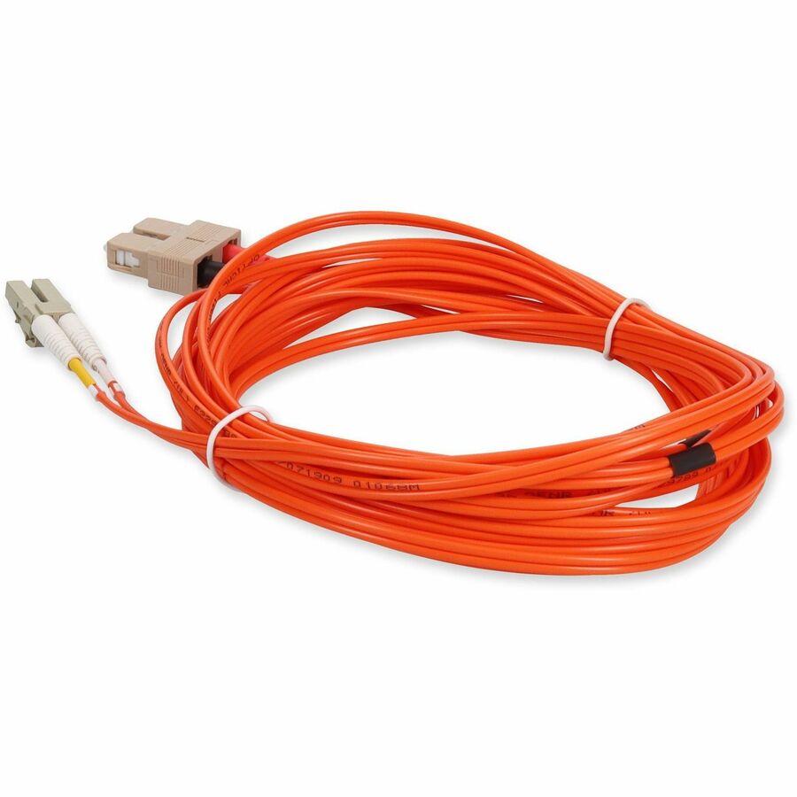 AddOn 0.5m LC (Male) to SC (Male) Orange OM1 Duplex Fiber OFNR (Riser-Rated) Patch Cable ADD-SC-LC-0.5M6MMF