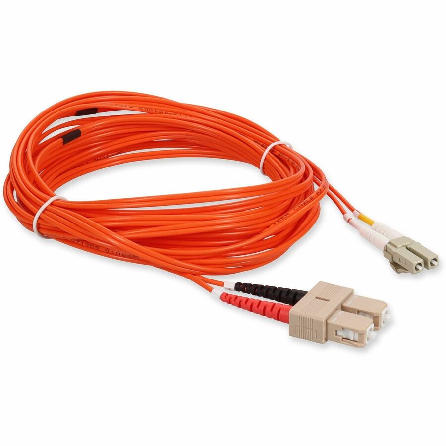 AddOn 0.5m LC (Male) to SC (Male) Orange OM1 Duplex Fiber OFNR (Riser-Rated) Patch Cable ADD-SC-LC-0.5M6MMF