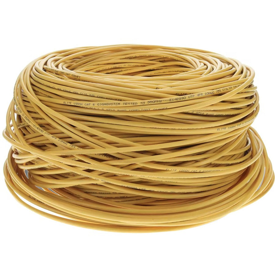 AddOn 1000ft Non-Terminated Yellow Cat6 Straight UTP PVC Copper Patch Cable ADD-CAT6BULK1K-YW
